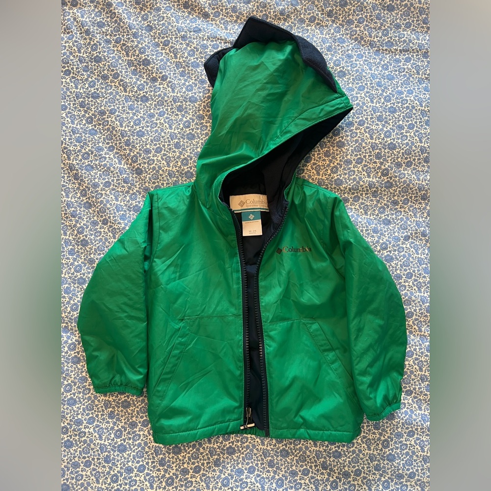 Columbia Kitterwibbit Hooded Jacket Green & Navy 🦖